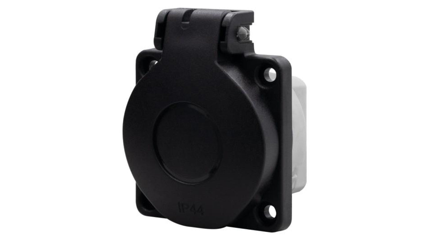 Gniazdo tablicowe 16A 250V 2P+Z IP44 - B czarne