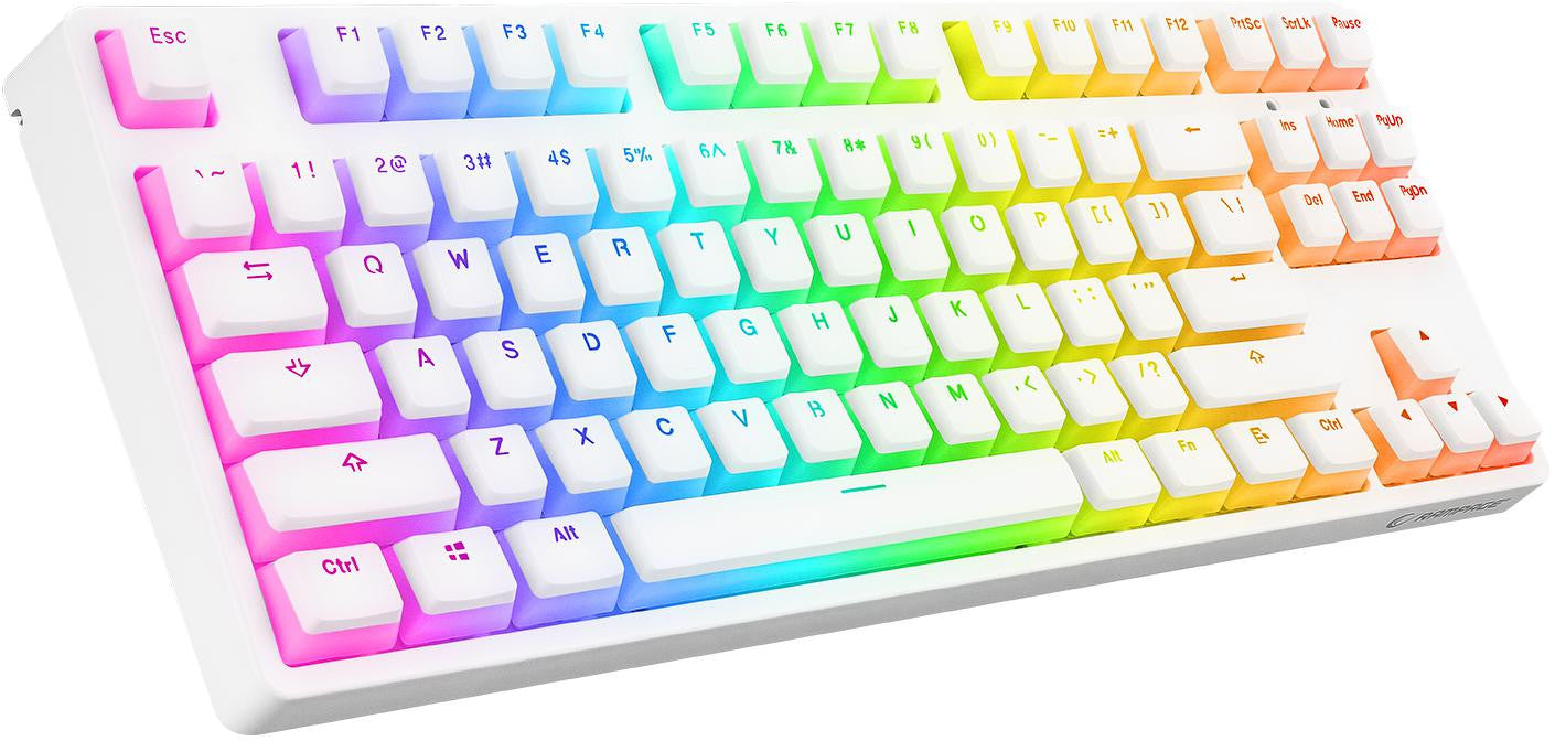 Klawiatura przewodowa Rampage TKL GHOST biały