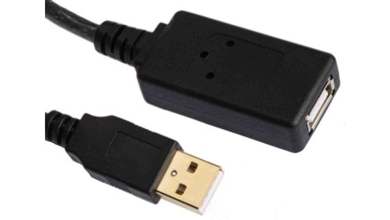Przedłużacz USB, dł. 12m, kolor: Czarny