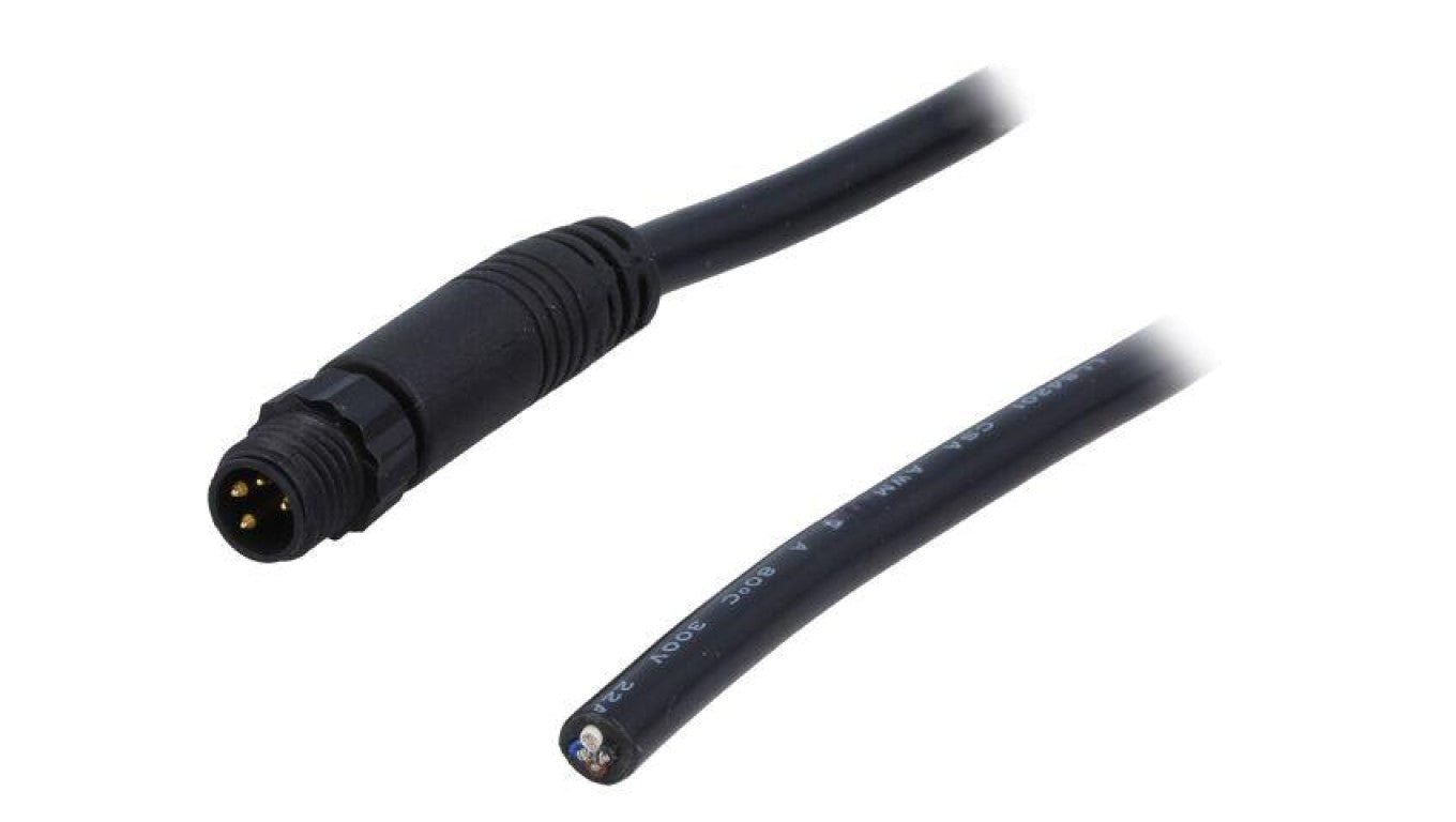 Złącze M8, męskie, PIN:4, wtyk, proste, 30V 8P-04AMMM-SL7A01