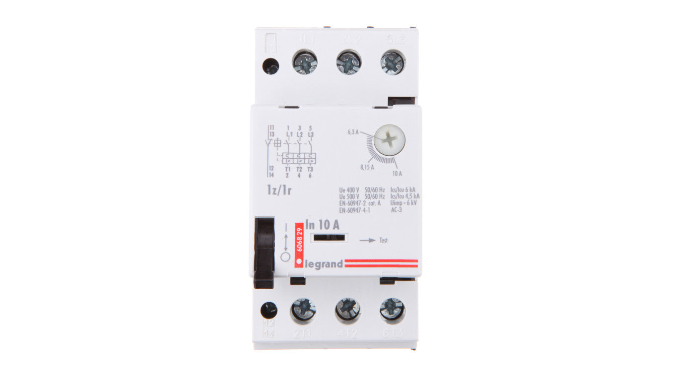 Wyłącznik silnikowy 3P 4kW 6,3-10A M 250 1R/1Z 10 606829