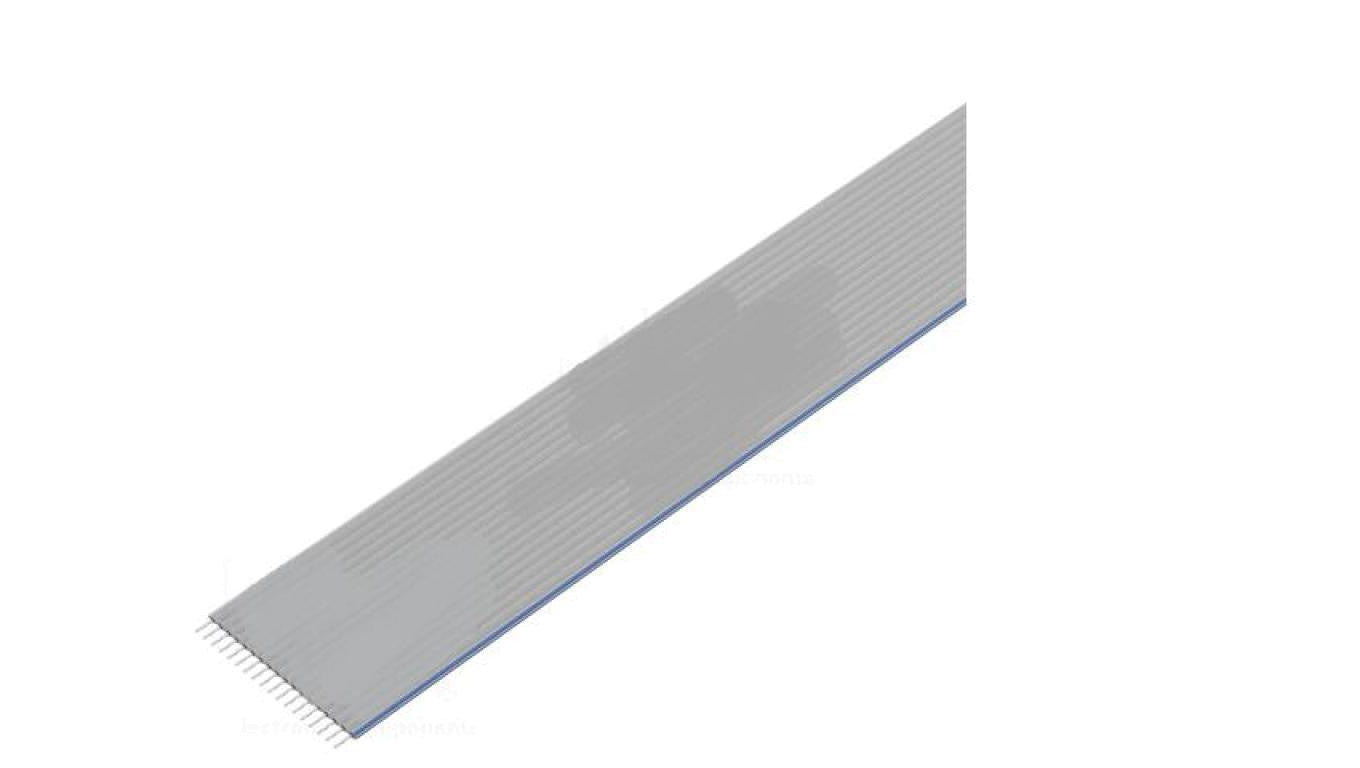 Przewód: wstążkowy 0,635mm drut Cu nieekranowany LSZH szary HF447/14 (100FT)