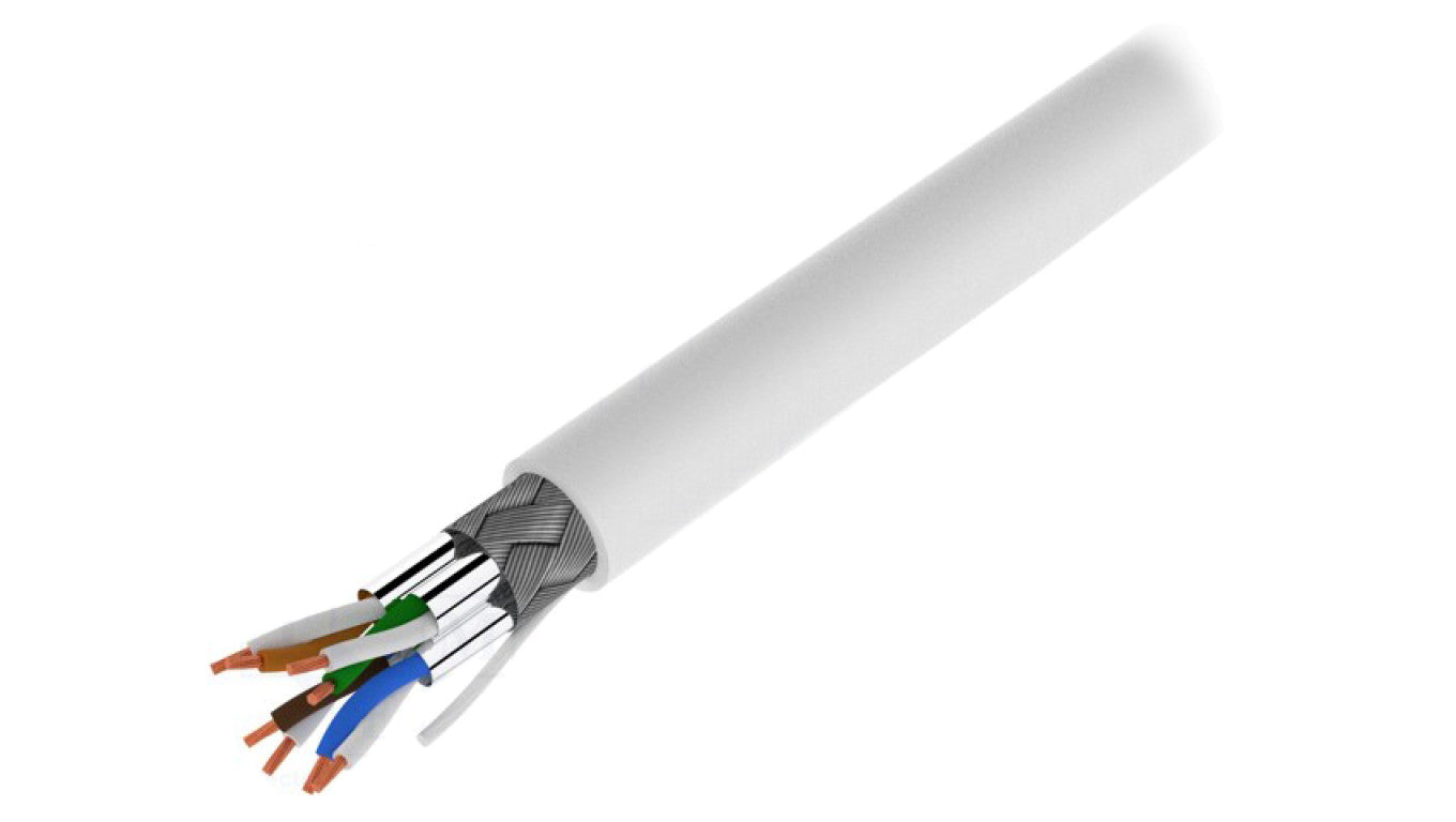Przewód S/FTP Cat 7 Cu 27AWG LSZH 50m biały CPV0040