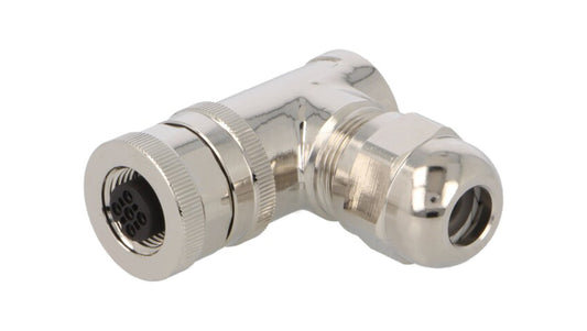 Złącze okrągłe M12 żeńskie kątowe ekranowane 4-PIN 250V PG7 T4112011041-000