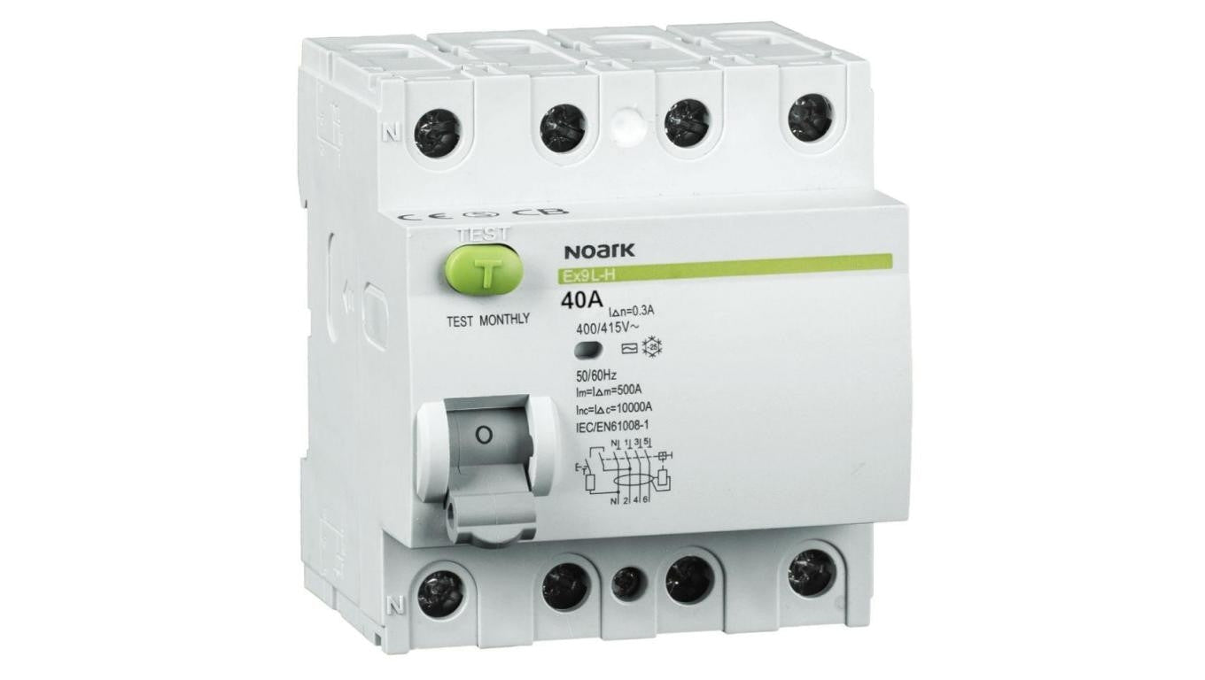 Wyłącznik różnicowoprądowy 4P 40A 300mA typ AC 10kA Ex9L-H