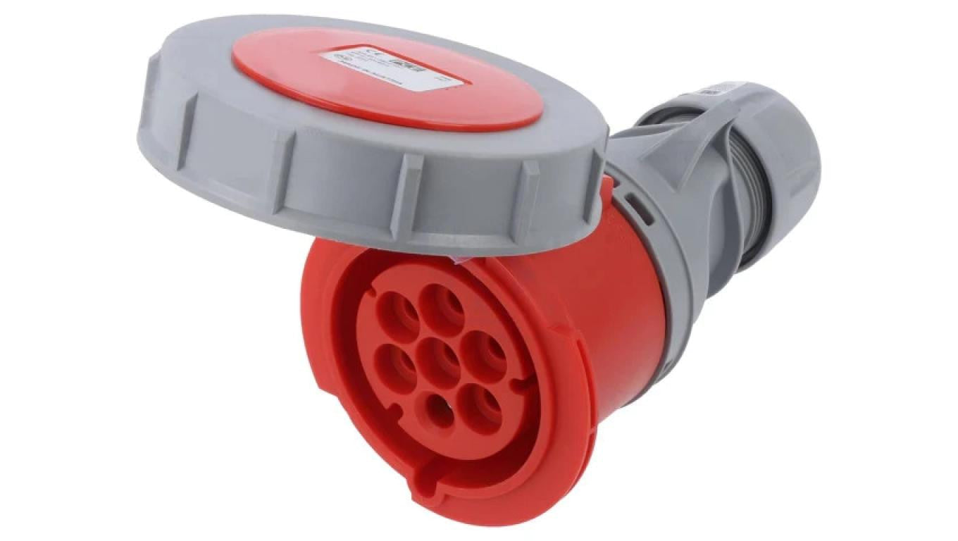 Złącze zasilające AC 3-fazowe wtyk 32A 400VAC -PIN 7 żeńskie 2272-6V