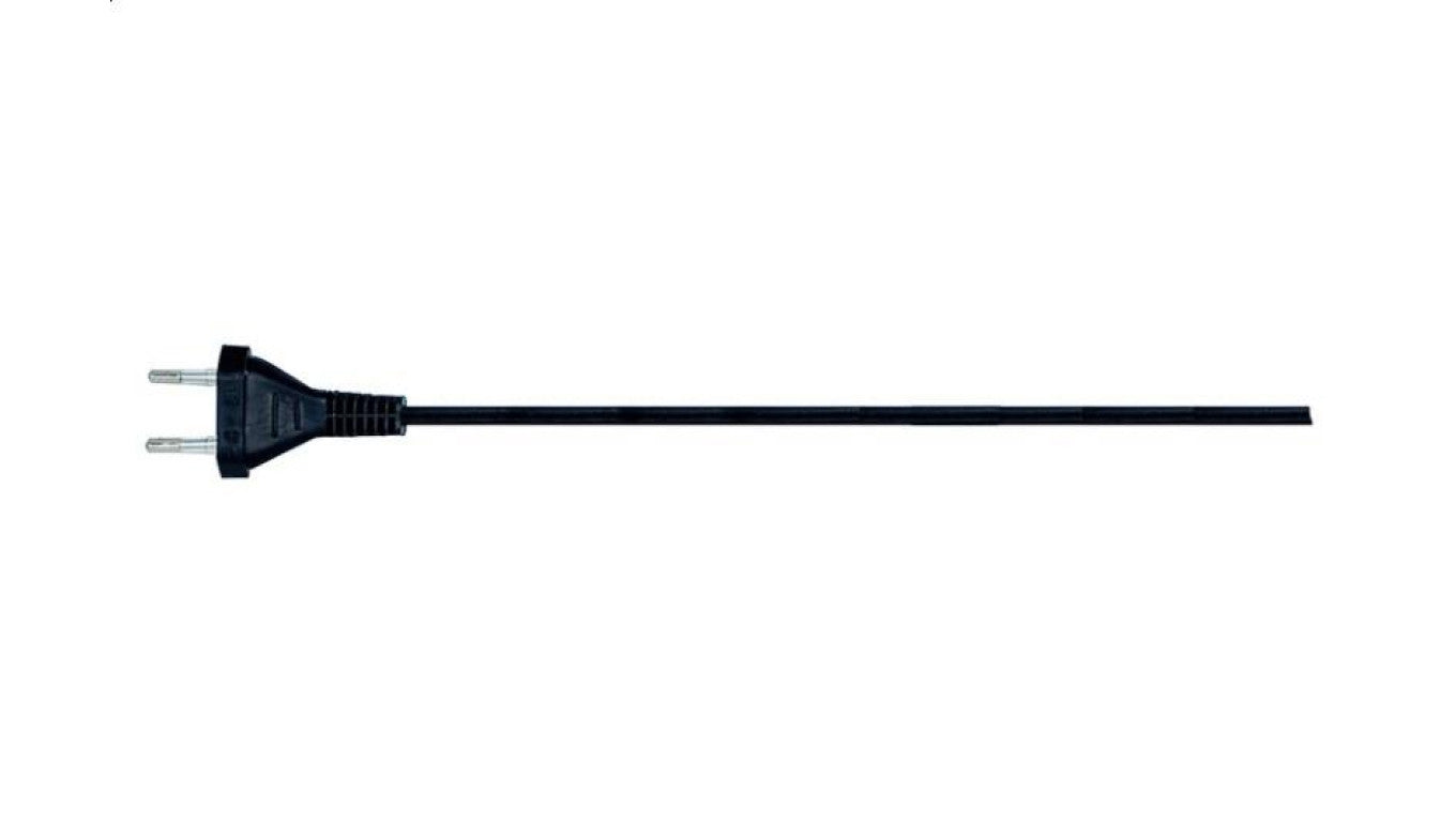 Przewód przyłączeniowy z wtyczką płaską OMYp 2x0,75mm2 - 2m - czarny