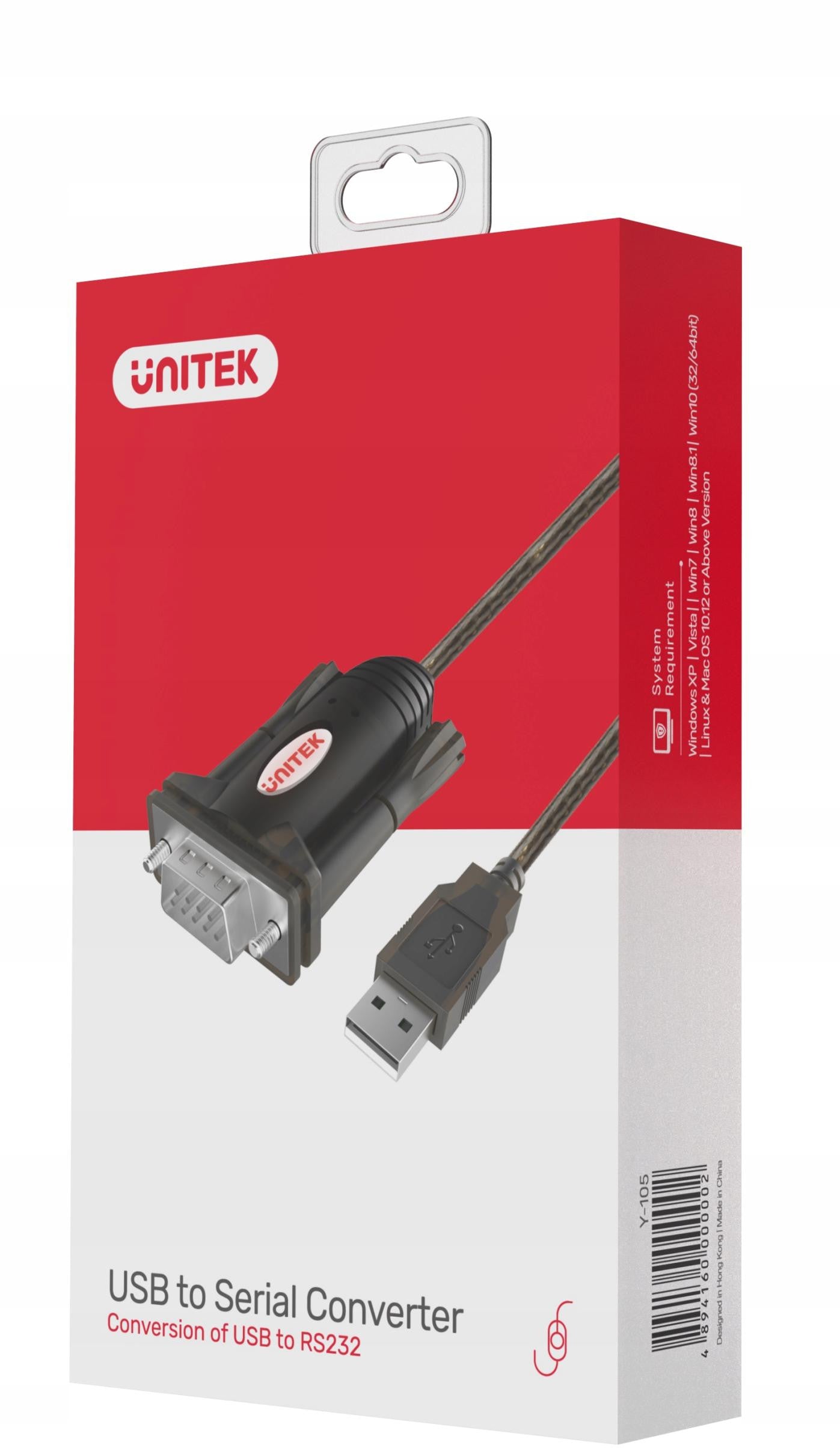 Adapter Unitek Y-105 USB na RS-232