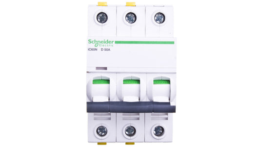 Wyłącznik nadprądowy 3P D 50A 6kA AC iC60N-D50-3 Acti9 A9F05350