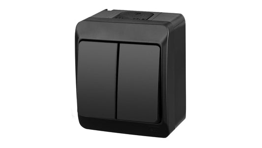 HERMES Łącznik świecznikowy hermetyczny IP44 czarny 0332-09