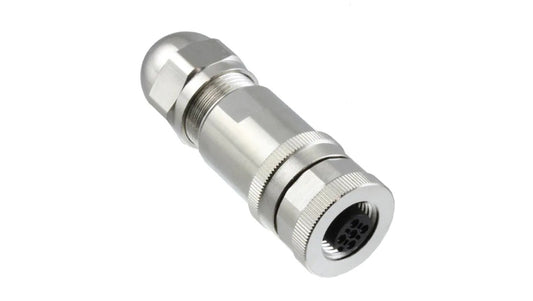 Złącze okrągłe M12 żeńskie proste ekranowane 4-PIN 250V PG9 T4110012041-000