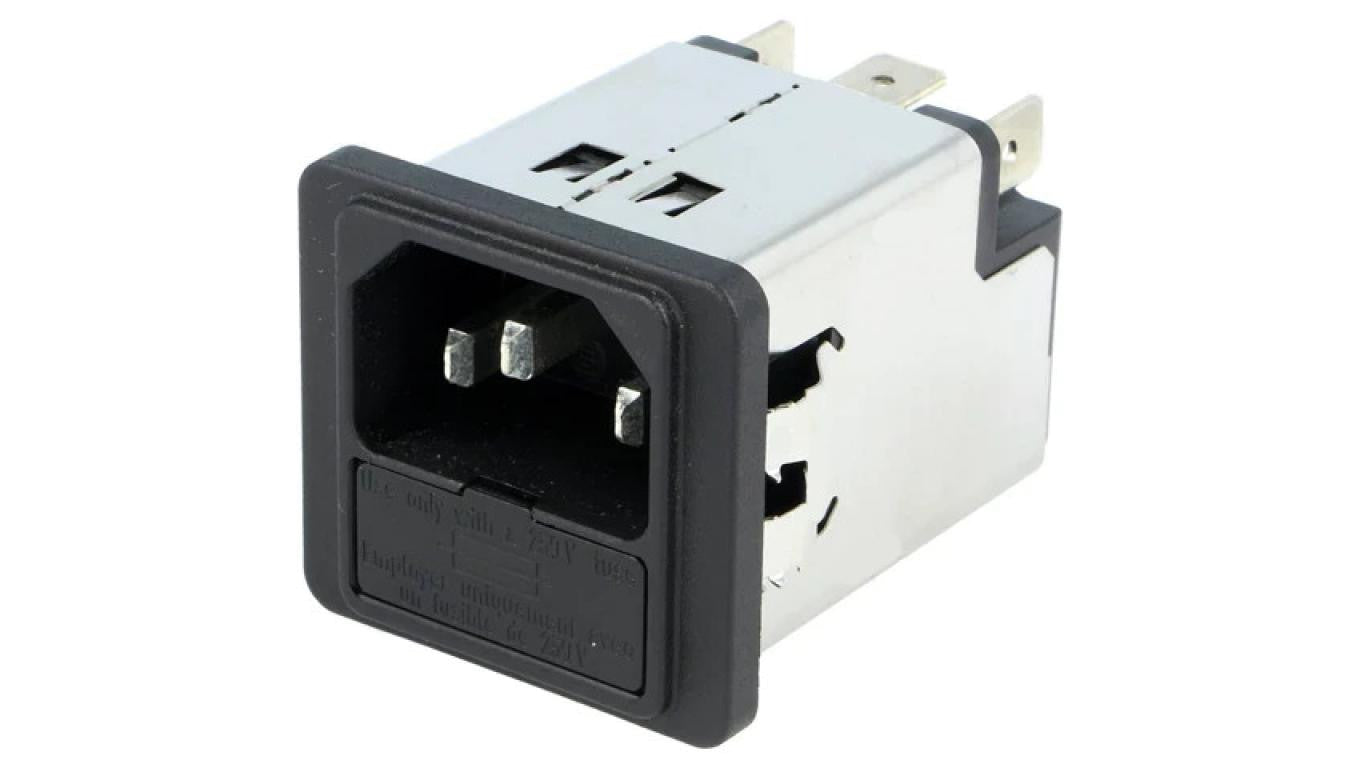 Złącze zasilające AC gniazdo męskie 6A 250VAC IEC 60320 5200 5200.0643.1