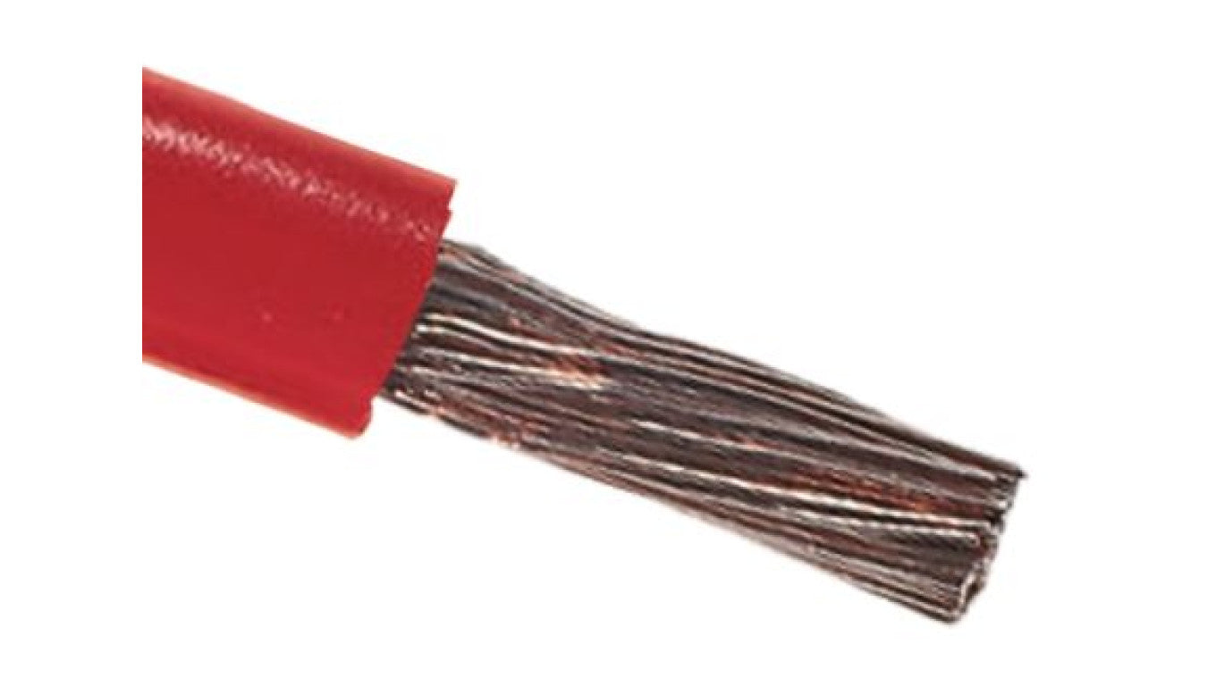 Kabel trzynormowy PCW, dł. 100m 25 mm², 136 A, 600 V, Maks. +105C Czerwony Zgodność z trzema normami, RS PRO