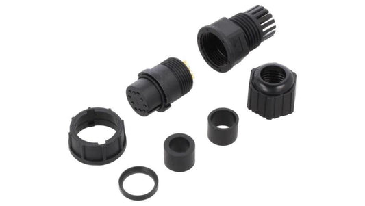Złącze okrągłe wtyk rozmiar C żeński 10-PIN 5A IP67 4÷9,6mm CD-10BFFA-LL7001