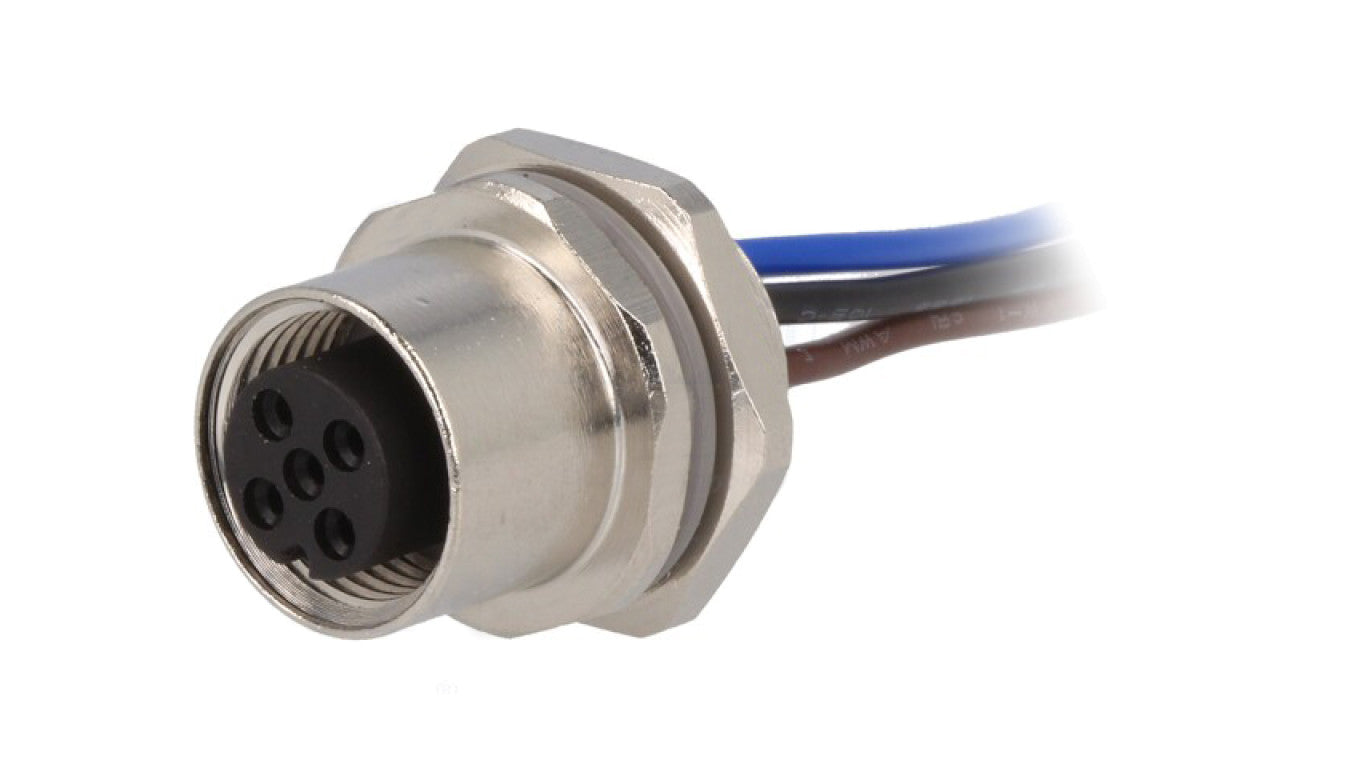 Złącze okrągłe M12 żeńskie proste 3-PIN 250V 0,2m T4171310003-001