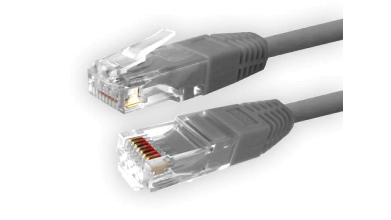 Kabel patchcord UTP5 0,5m szary