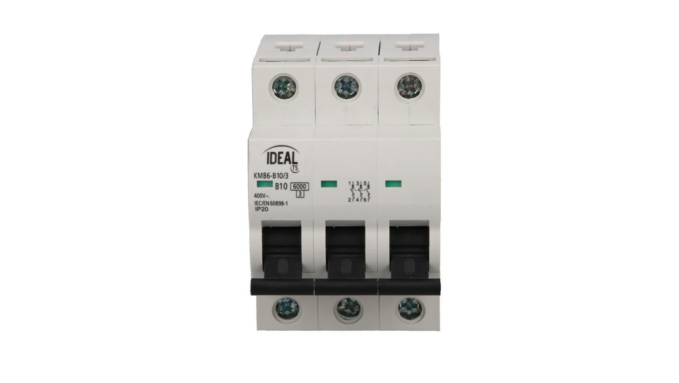 Wyłącznik nadprądowy 3P B 10A 6kA AC KMB6-B10/3 VDE 23164