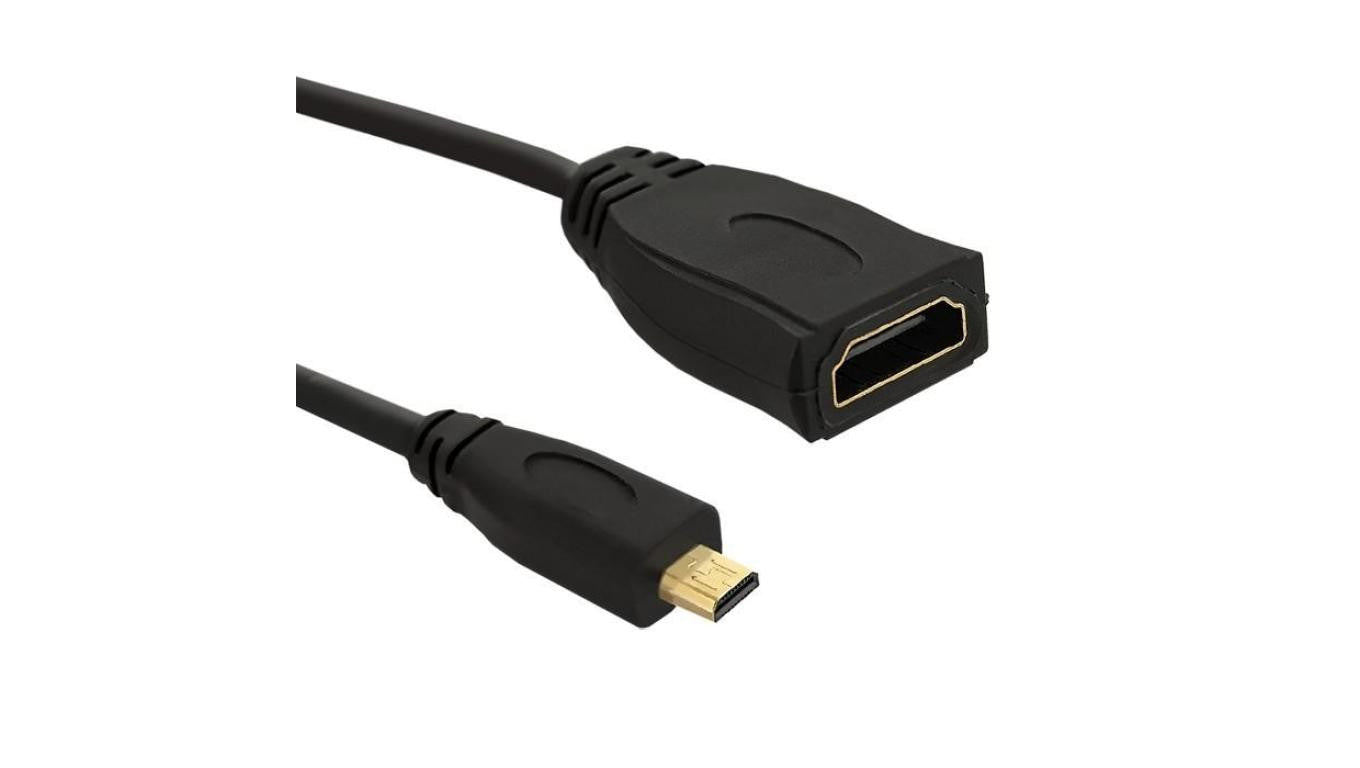 Qoltec Adapter HDMI A żeński Micro HDMI D męski 0.2m