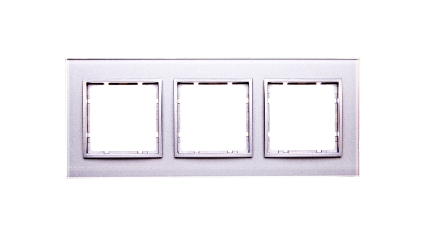 Berker B.7 Ramka 3x aluminium szkło B.7 GLAS ramka szklana 3- krot.aluminium 10136414