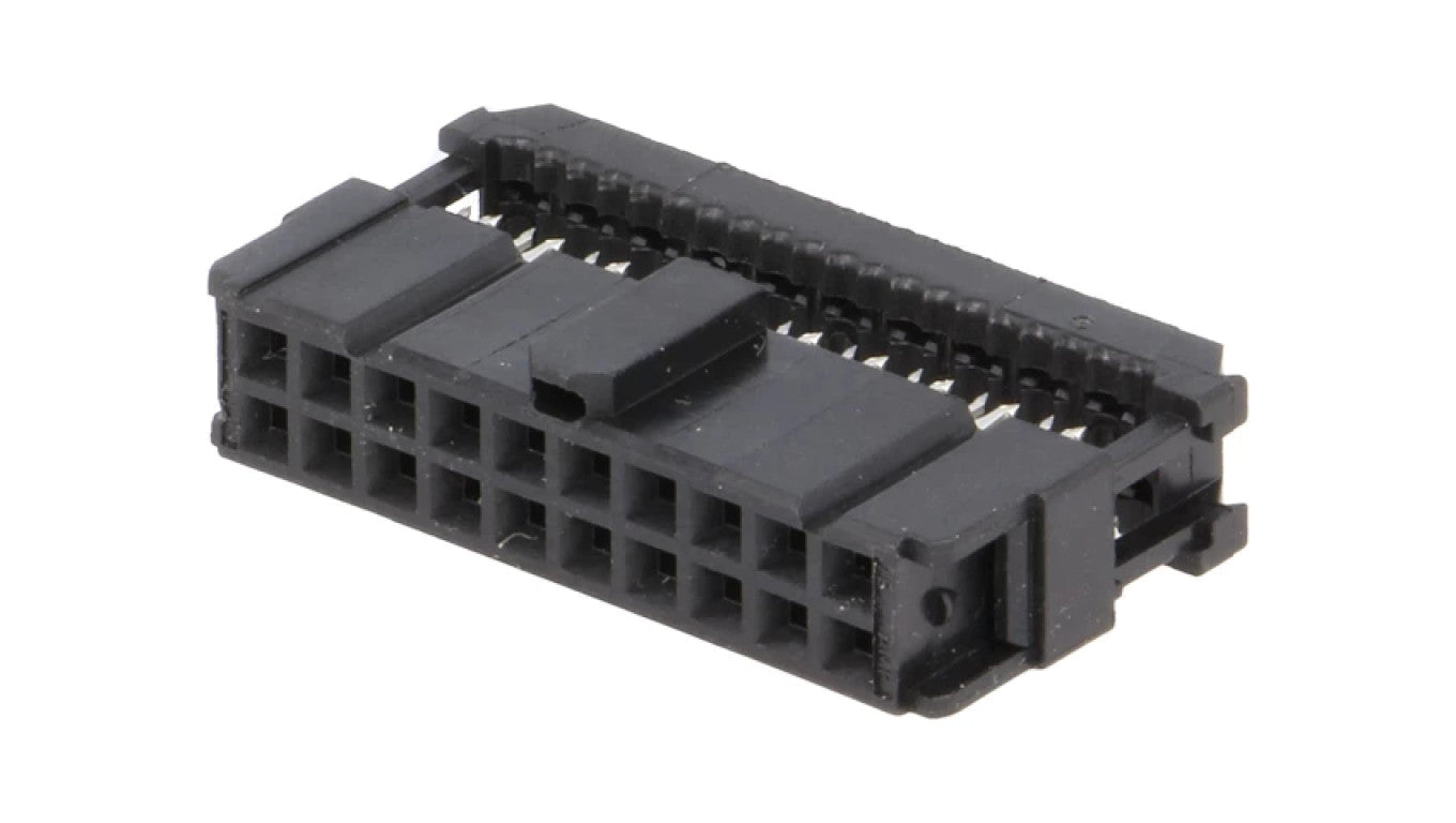 Wtyk IDC żeńskie 20-PIN IDC na taśmę 1,27mm złocony czarny 1658621-4