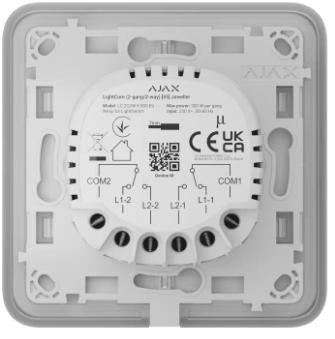 AJAX Włącznik światła LightCore 2-gang 2-way