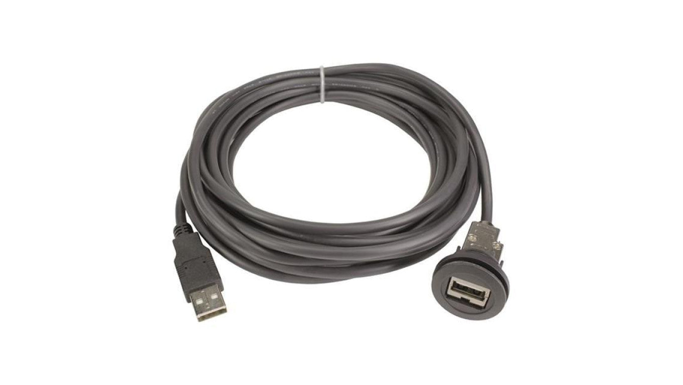 Gniazdo USB 22mm har-port -25÷70C Ø22,3mm IP20 czarny Dł: 1m 9454521961