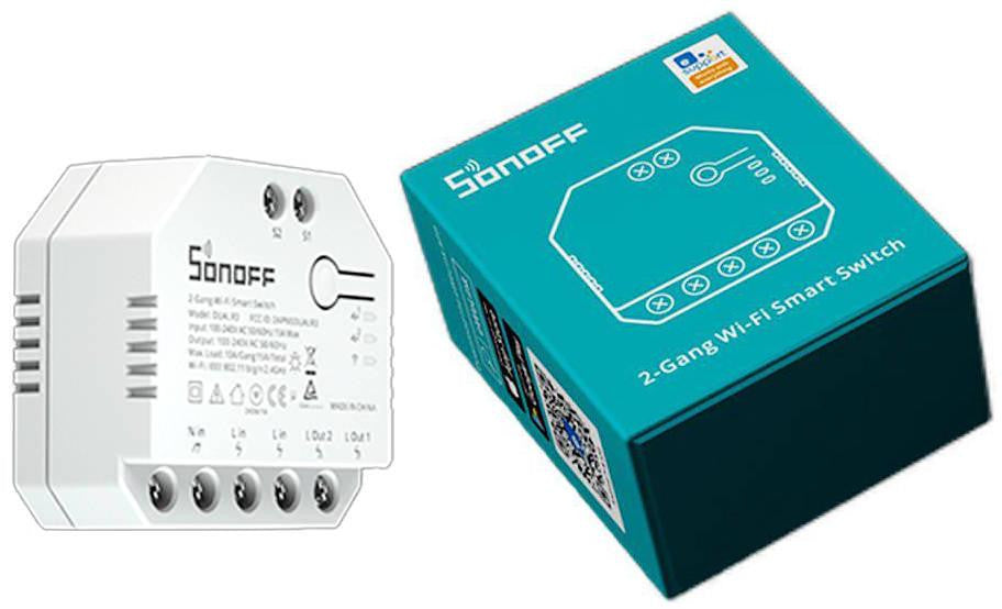 Inteligentny przełącznik Sonoff Dual R3 Lite 2-kanałowy roletowy 10A WiFi