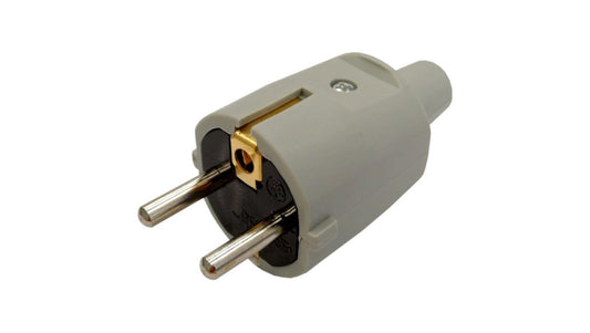 Wtyczka PCW przenośna 2P+Z IP20 250V~ 16 A szara 12070