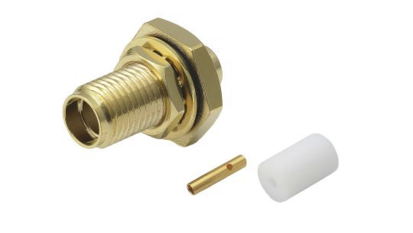 Złącze koncentryczne, 50, 26.5GHz, Męski, Lutowane, Montaż w przegrodzie +165C -65C