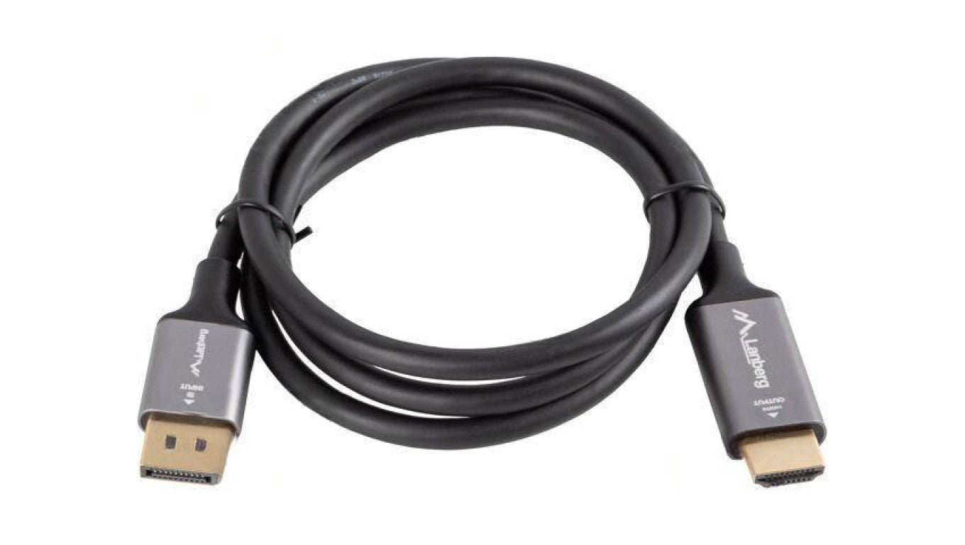 Kabel DisplayPort wtyk,HDMI wtyk PVC 1m czarny 32AWG Żyła: Cu CA-DPHD-20CU-0010-BK