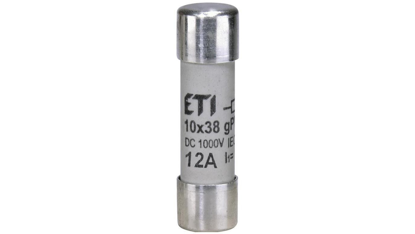 Wkladka bezpiecznikowa cylindryczna PV 10x38mm 12A gPV 1000V DC CH10 002625077