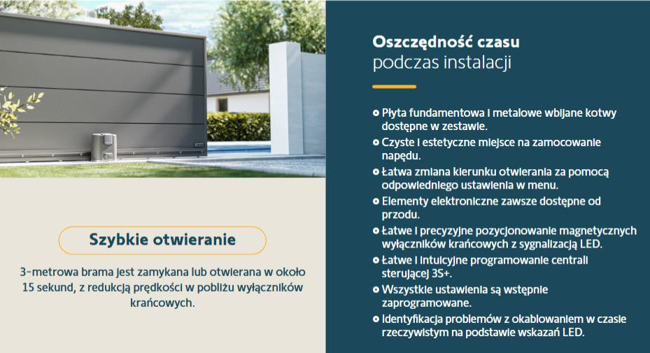 Zestaw Somfy Elixo 3S+ M IO Comfort Pack do 600kg bram przesuwnych