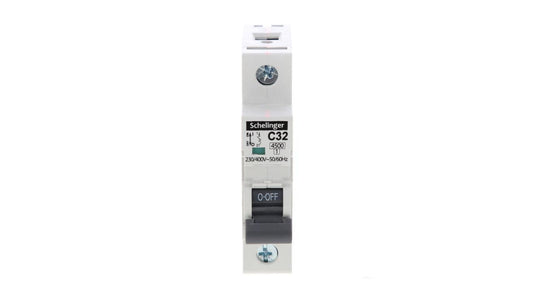 Wyłącznik nadprądowy 1P C 32A 4,5kA AC SCHELINGER A02-G7-1P-C32