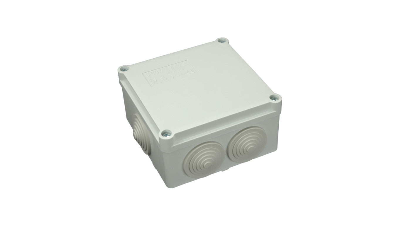 Puszka n/t hermetyczna 100x100x50 6 dławików IP65 szara S-BOX 106