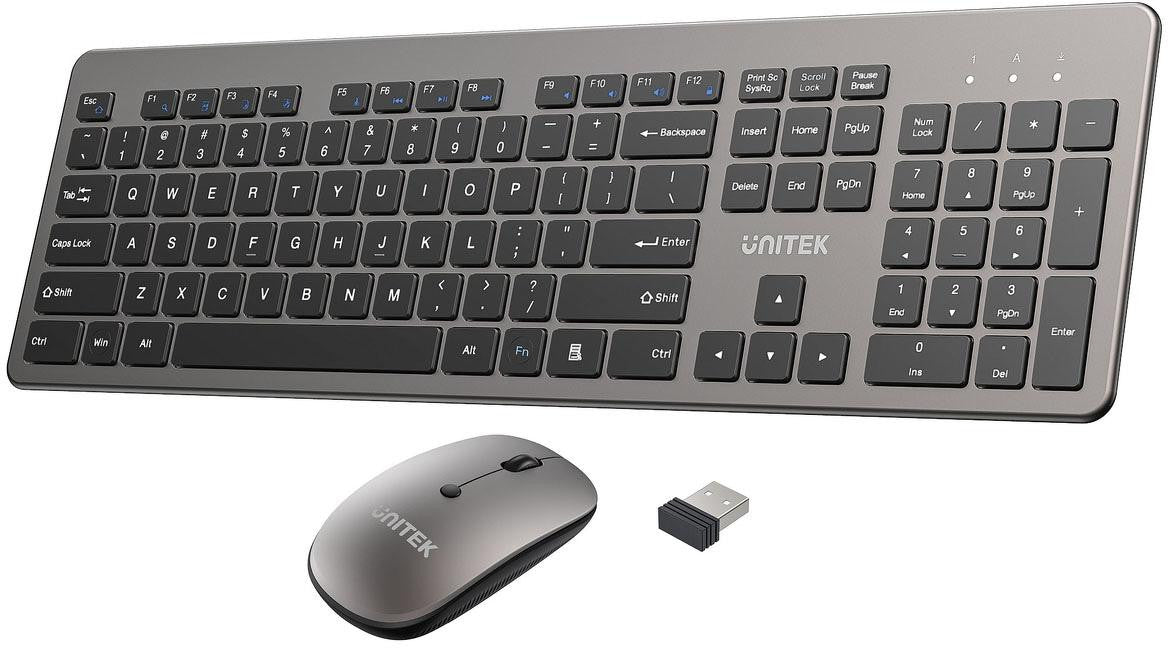 Zestaw bezprzewodowy Unitek SlimDuo 2.4Ghz