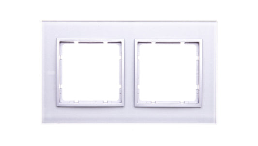 Berker/B.7 Glas Ramka podwójna szkło pozioma szklana aluminium złoty 10126414