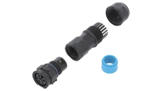 Złącze okrągłe X-Lok, wtyk, motaż na przewód, PIN: 3 żeńskie ze stykami IP68 CC-03BMFB-QL8LPP