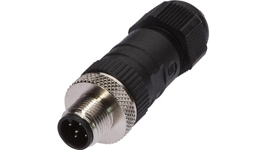 Złącze kablowe, Proste, Złącze śrubowe, Ø4-8mm, 4A, 60V, -25-90C, M12 Męskie 5-PIN, IP67, PBT VK003C29