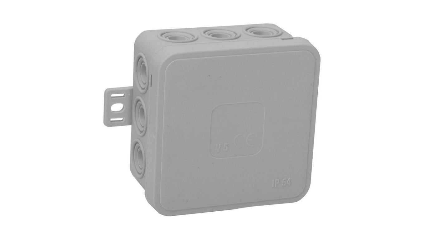 Puszka natynkowa pusta 12 wlotów VIPLAST V5 klik SZARA IP54 75x75x41mm 035-03