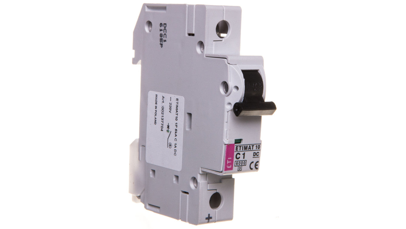 Wyłącznik nadprądowy 1P C 1A 6kA DC ETIMAT10 002137704