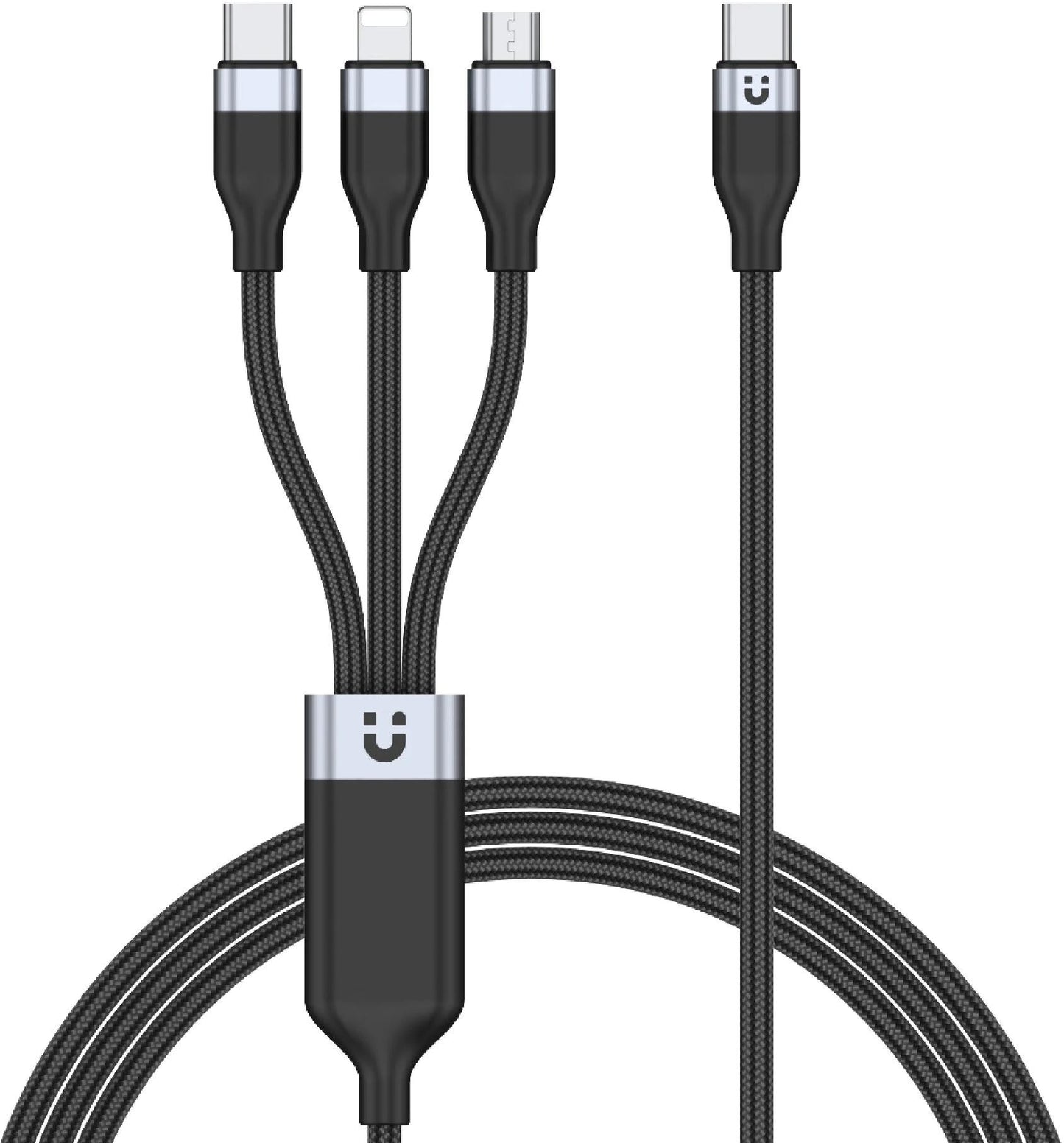 Unitek przewód ładujący USB 3 w 1 czarny