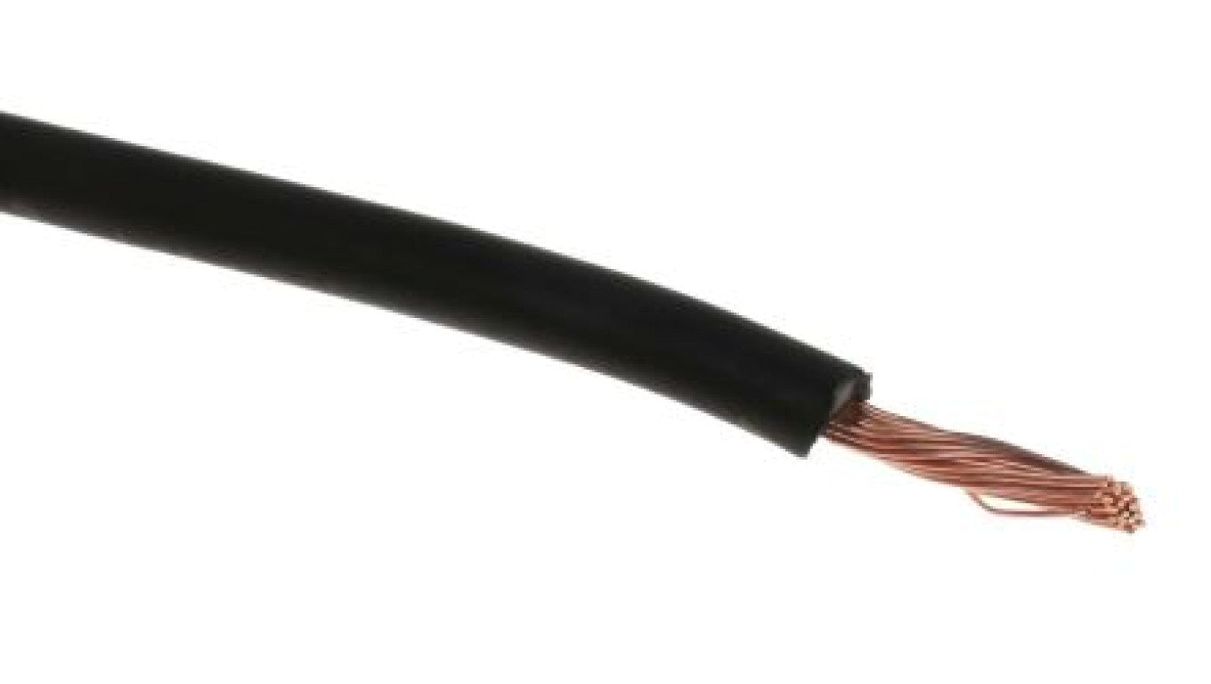 Przewód jednożyłowy linkowy, 2491B, 1 mm², 32/0,2 mm, 17 AWG, Bezhalogenowe, 500 V, Czarny, dł. 100m, RS PRO