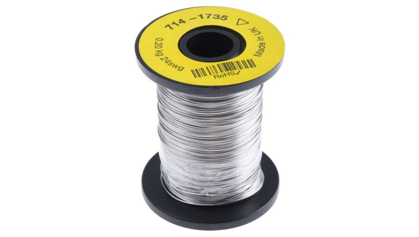 Drut oporowy +1150C Stop niklu i chromu 0.56mm Jednordzeniowy Maksymalnie +1150 C. RS PRO