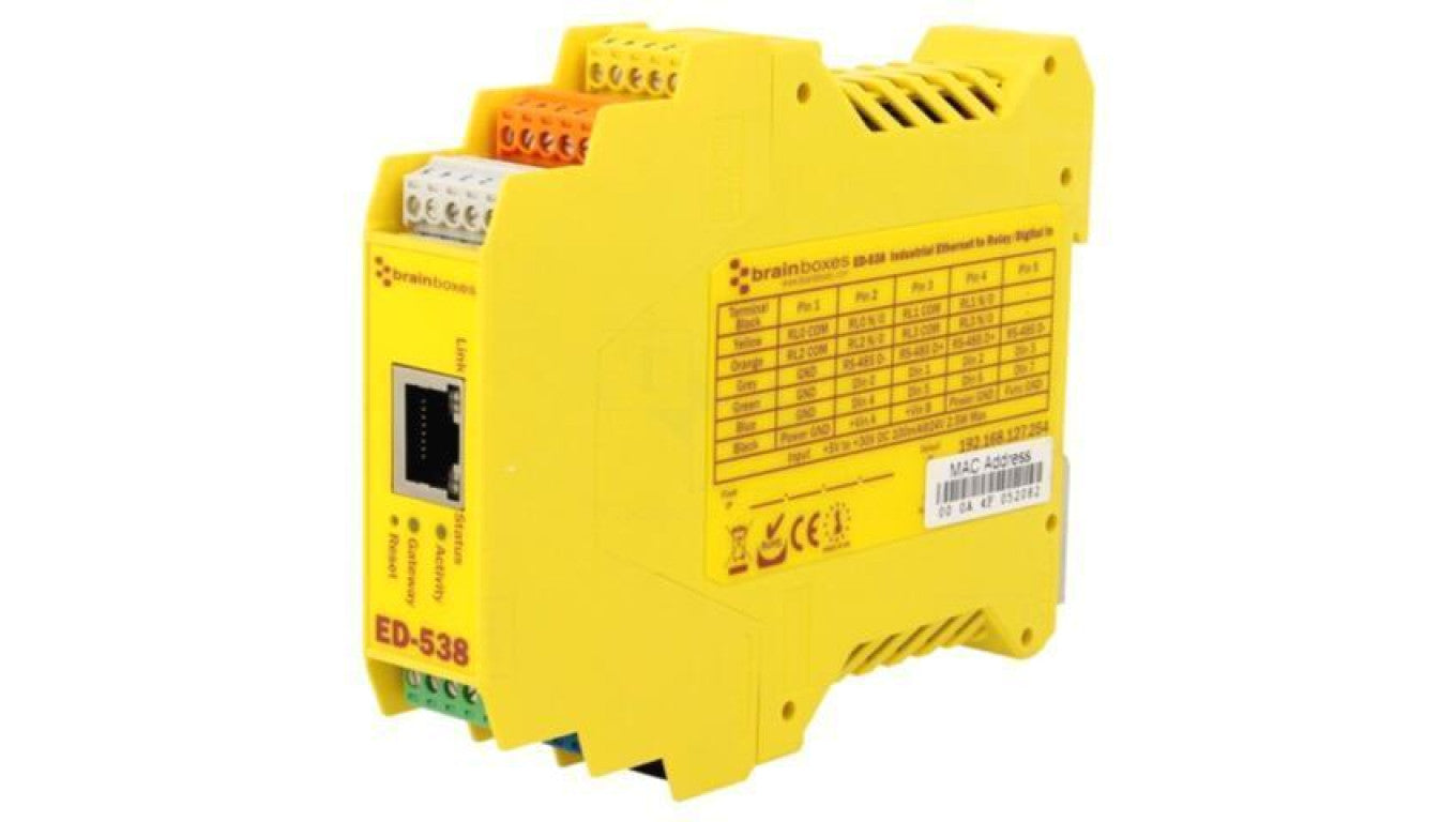 Bramka Modbus, liczba portów: 1, 5÷30VDC, na szynę DIN, Ethernet ED-538