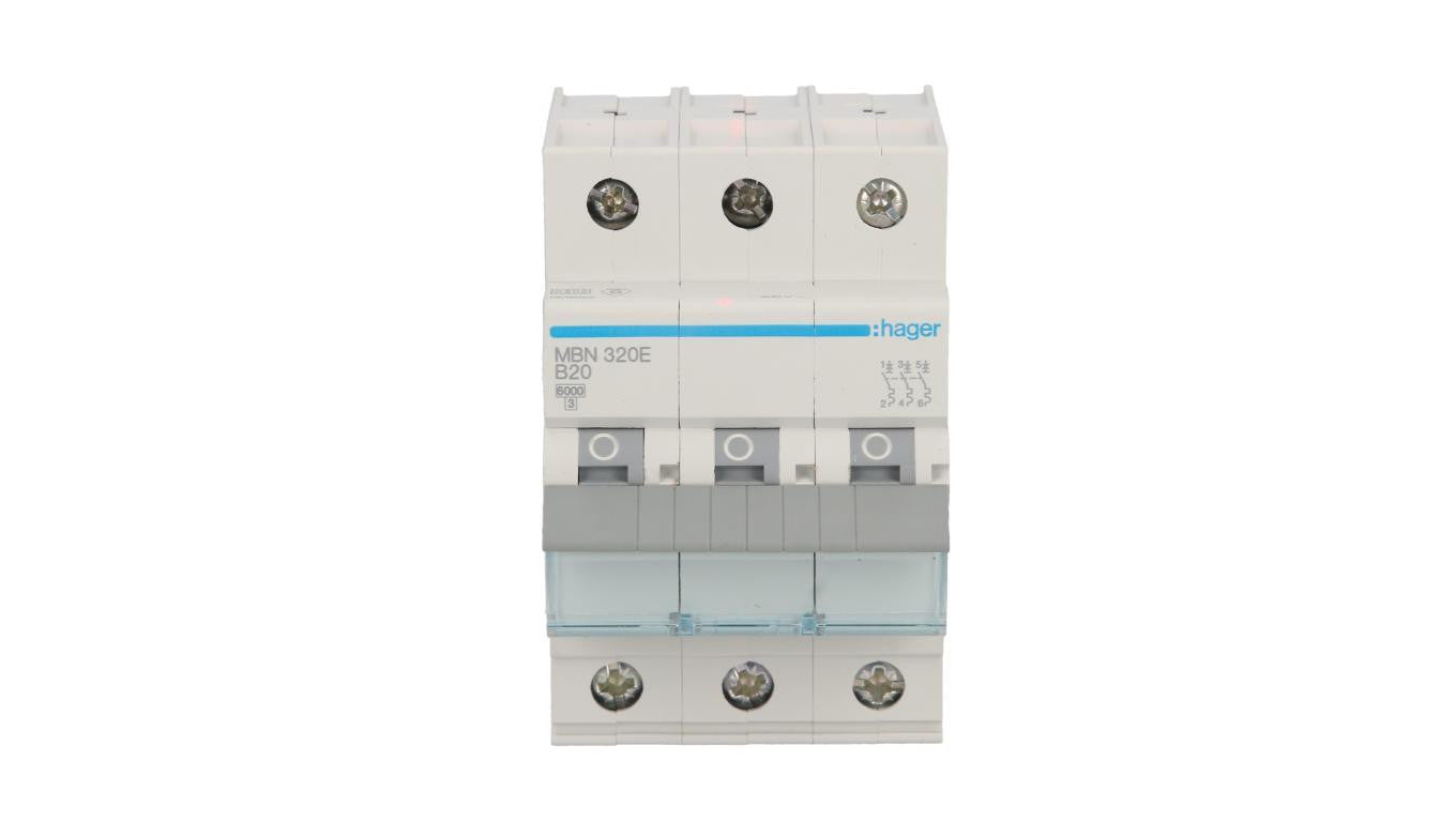 Wyłącznik nadprądowy 3P B 20A 6kA AC MBN320E