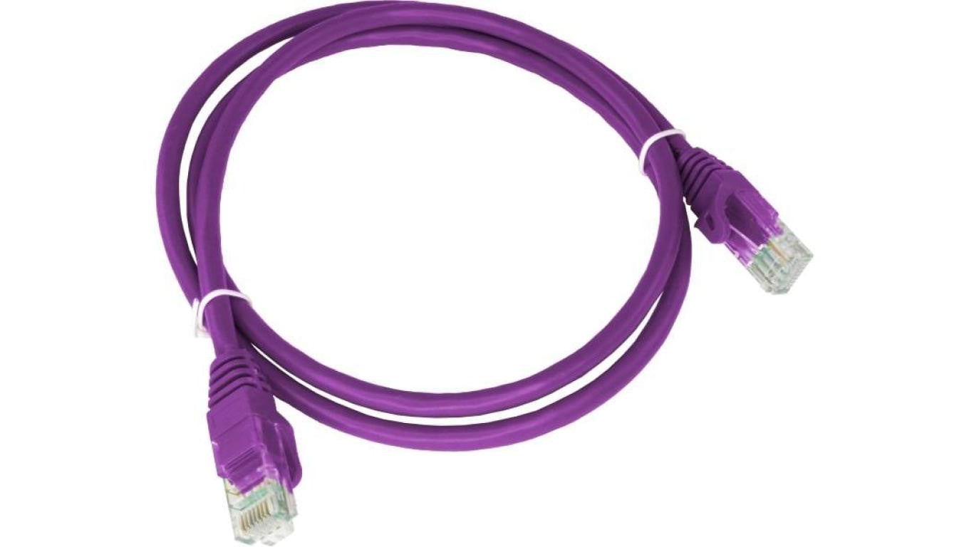Patch-cord U/UTP kat.6A LSOH fioletowy 0,25m