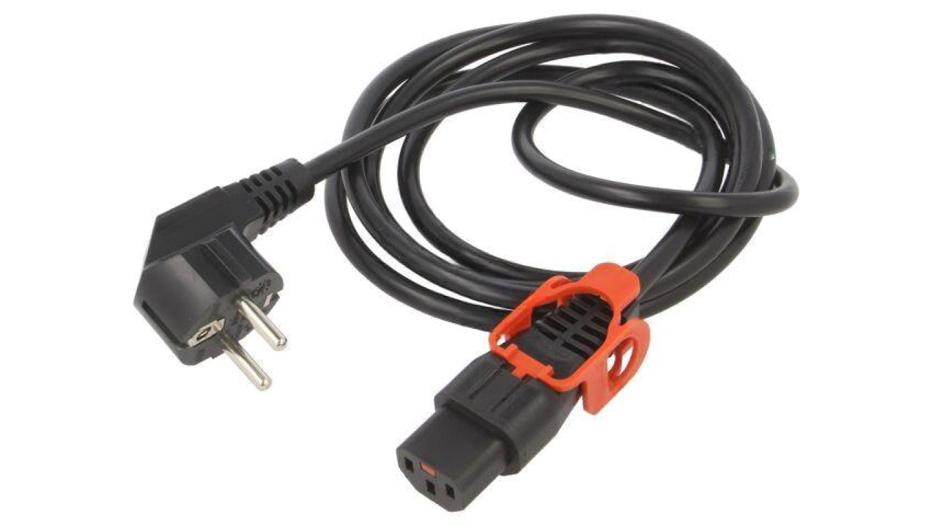 Kabel CEE 7/7 (E/F) wtyk kątowy, IEC C13 żeński 2m 10A IL13P-EU1-H05-3100-200
