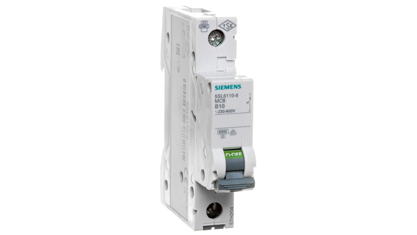 Wyłącznik nadprądowy 1P B 10A 6kA AC SENTRON 5SL6110-6