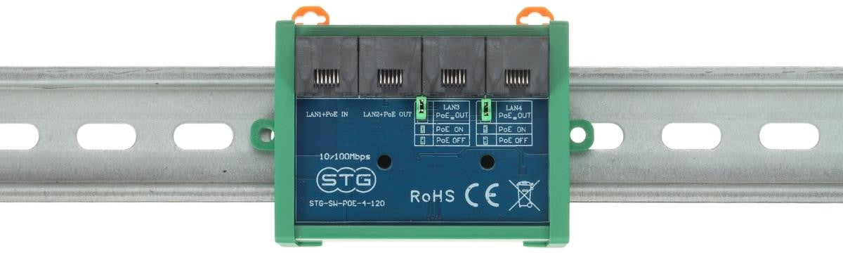 SWITCH POE / EXTENDER STG-SW-POE-4-120 4-PORTOWY STG