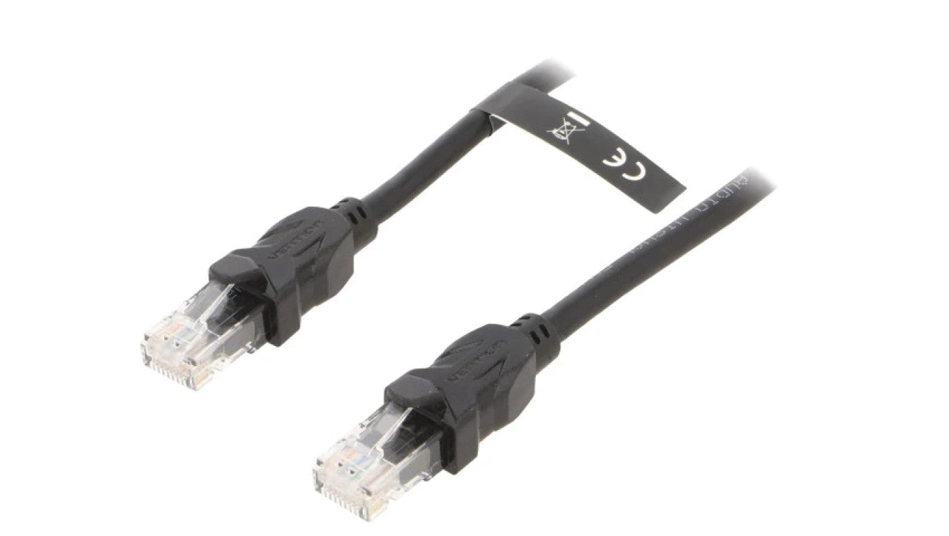Patch cord U/UTP 6 Cu PVC czarny 15m RJ45 wtyk,z obu stron IBBBN
